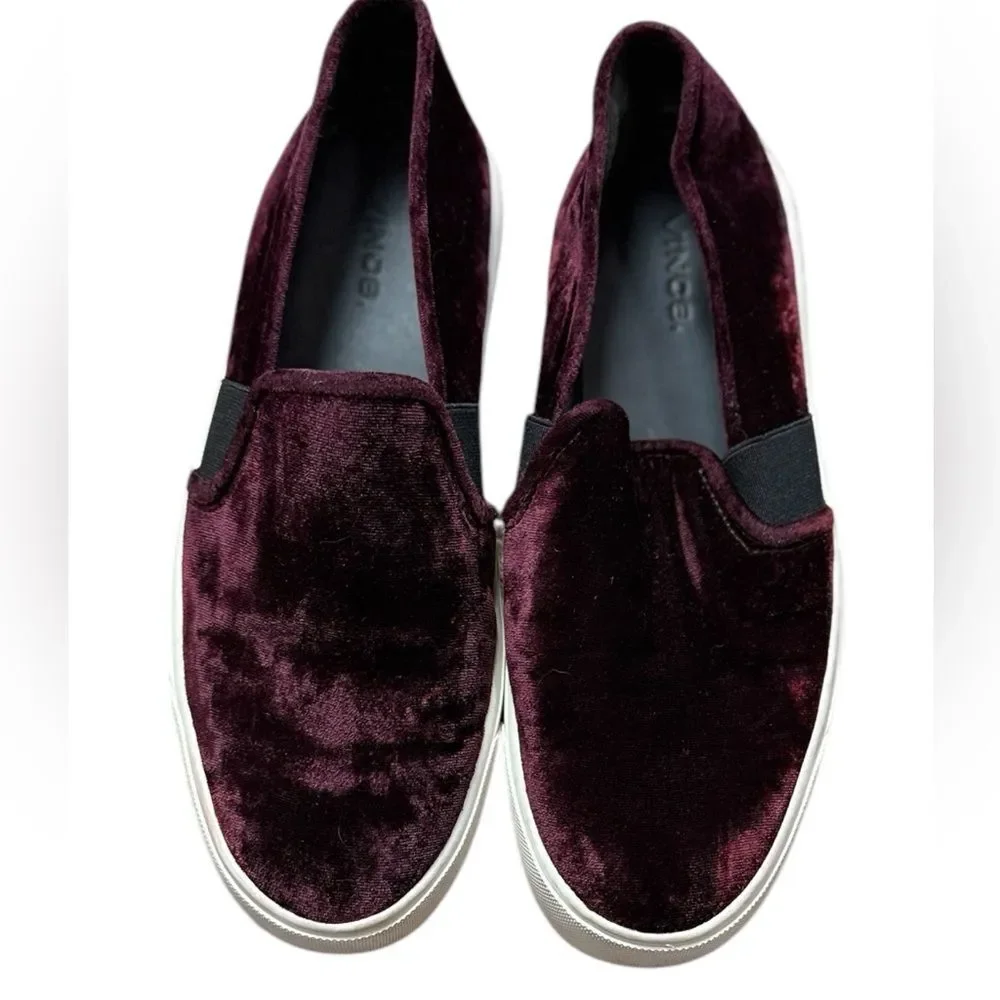 Vince Jewel Purple Velvet Slide on Sneakers